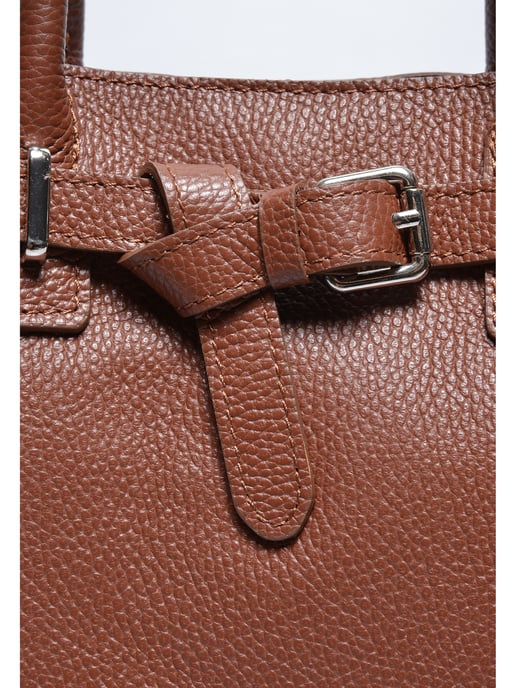 Anna Luchini Chestnut Brown Cowhide Leather Bag - Image 3