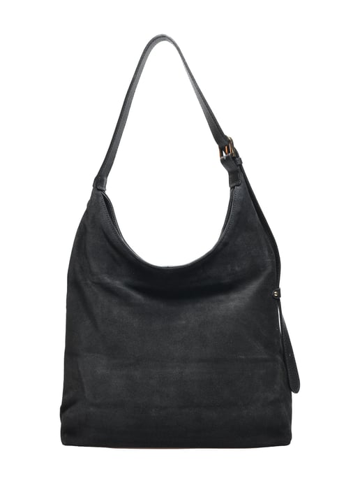 Luisa Vannini Zwart Rundleer Tas - Image 1