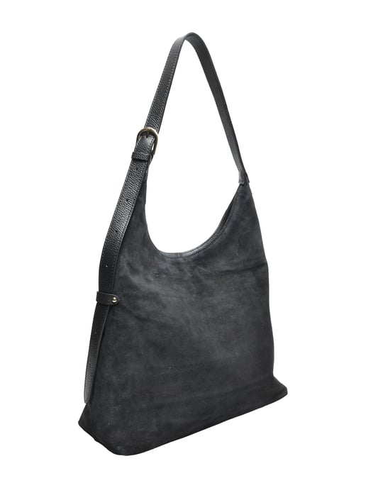 Luisa Vannini Zwart Rundleer Tas - Image 2