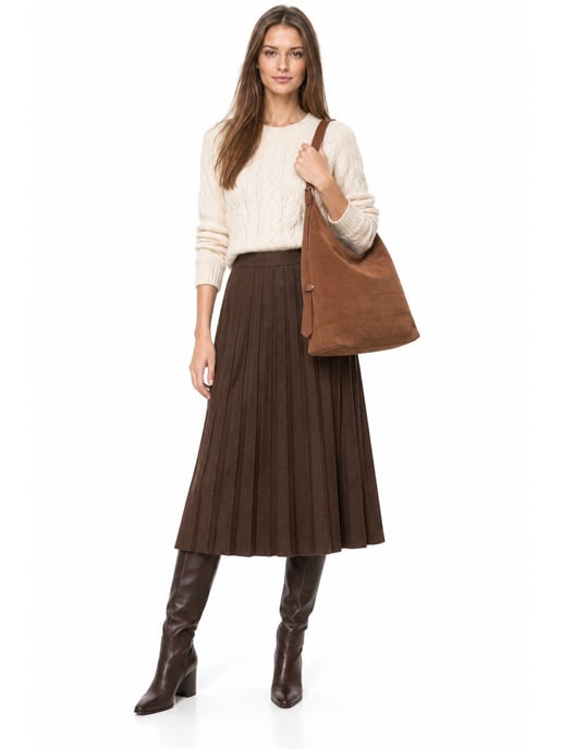 Luisa Vannini BROWN Rundleer Tas - Image 6