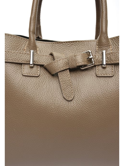 Anna Luchini Beige Cowhide Leather Bag - Image 3