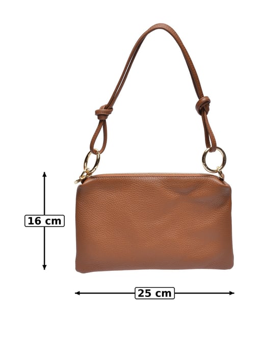 Anna Luchini Brown Cowhide Leather Bag - Image 5