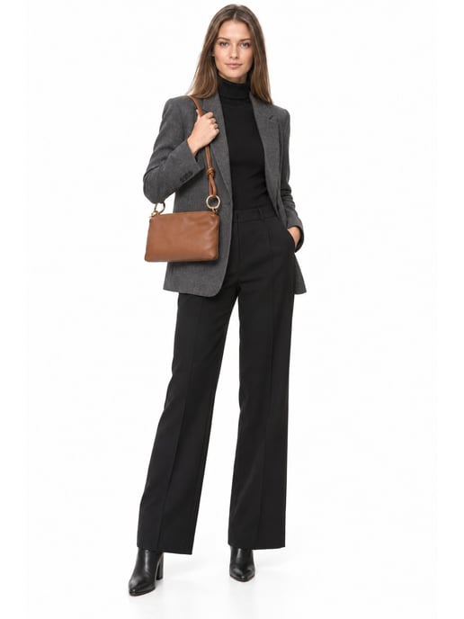 Anna Luchini Brown Cowhide Leather Bag - Image 6