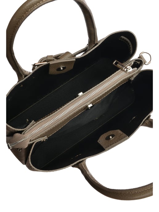Anna Luchini Beige Cowhide Leather Bag - Image 4