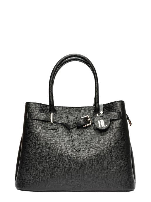 Anna Luchini Black Cowhide Leather Bag - Image 1