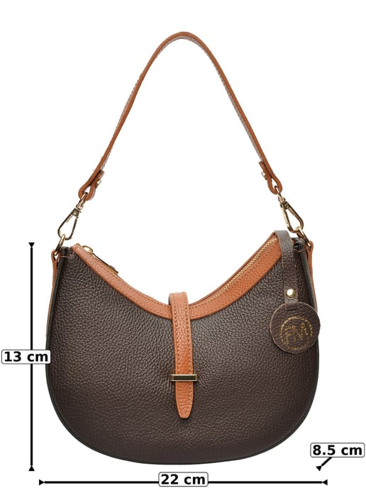 Roberta M Chestnut Brown Cowhide Leather Bag - Image 6
