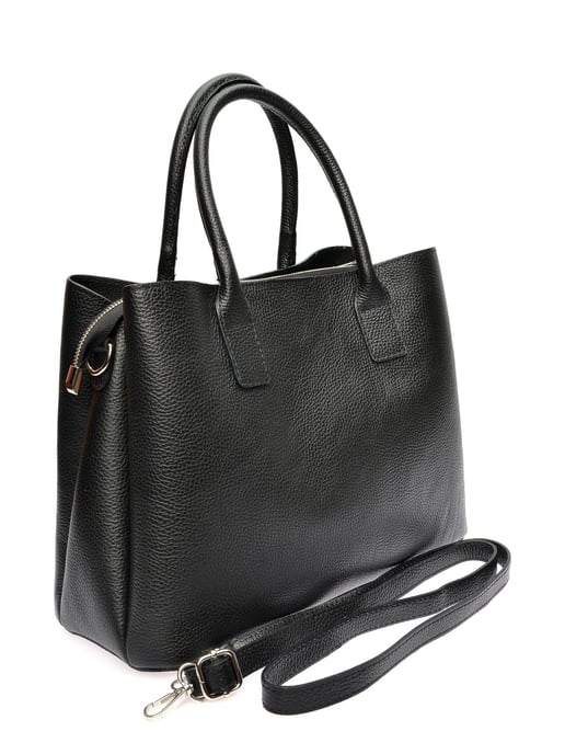 Anna Luchini Black Cowhide Leather Bag - Image 2