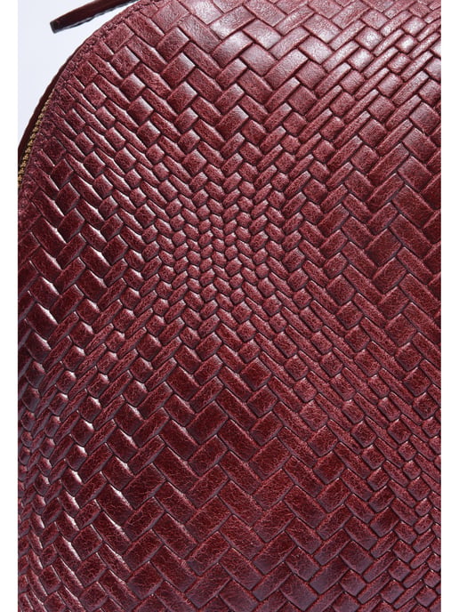 Isabella Rhea Burgundy Cowhide Leather Bag - Image 3