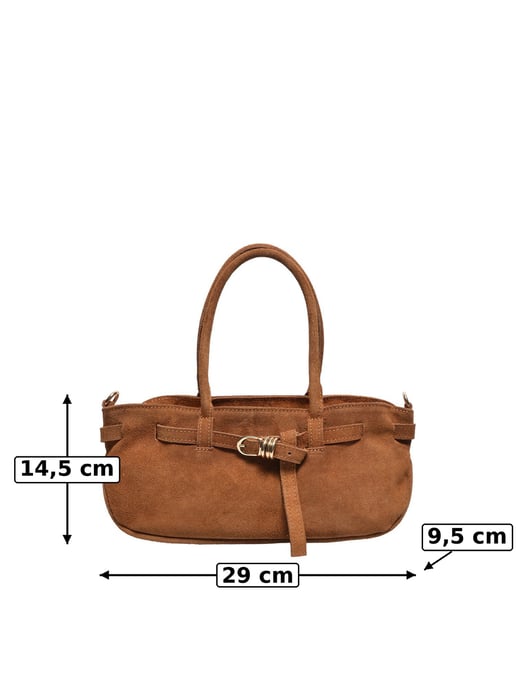 Luisa Vannini COGNAC Rundleer Tas - Image 5