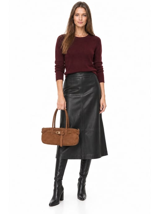 Luisa Vannini COGNAC Rundleer Tas - Image 6