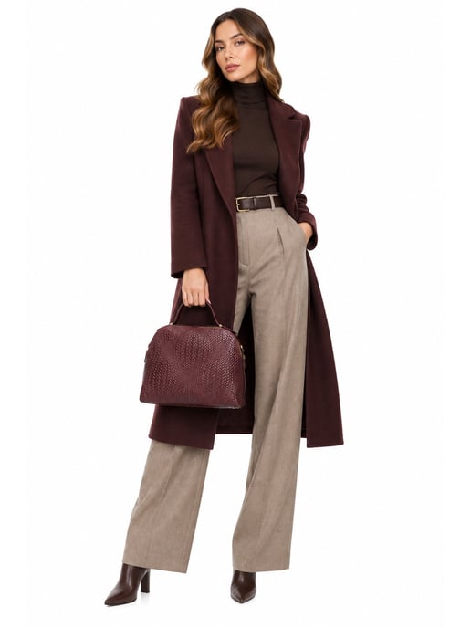 Isabella Rhea Burgundy Cowhide Leather Bag - Image 5