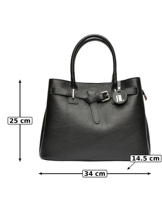 Anna Luchini Black Cowhide Leather Bag - Image 6