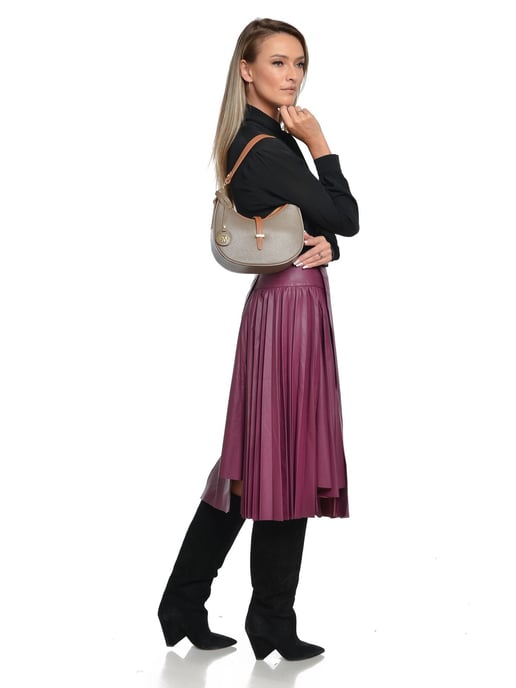 Roberta M Beige Cowhide Leather Bag - Image 5