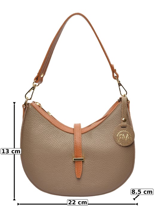 Roberta M Beige Cowhide Leather Bag - Image 6
