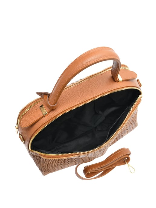 Isabella Rhea Brown Cowhide Leather Bag - Image 4