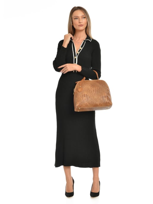 Isabella Rhea Brown Cowhide Leather Bag - Image 5