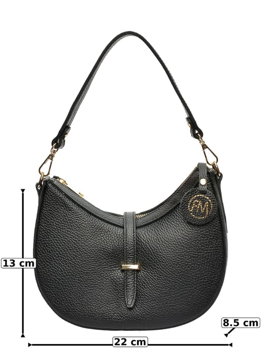 Roberta M Black Cowhide Leather Bag - Image 6