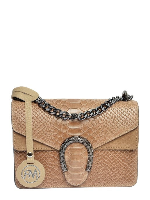 Roberta M Beige Rundleer Tas - Image 1