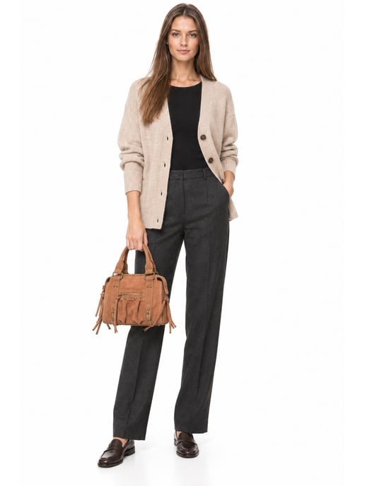 Luisa Vannini COGNAC Rundleer Tas - Image 6