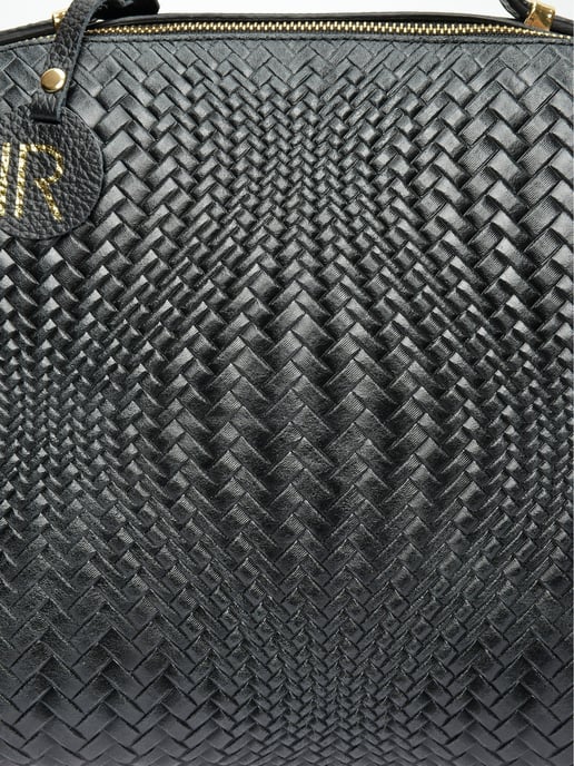Isabella Rhea Black Cowhide Leather Bag - Image 3