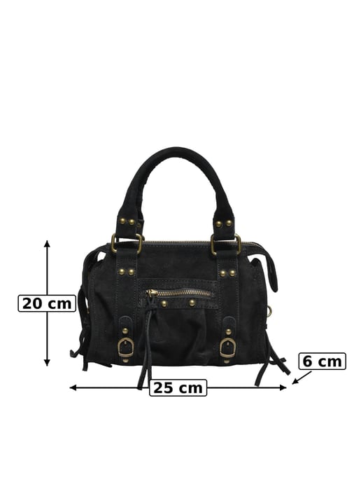 Luisa Vannini ZWART Rundleer Tas - Image 5