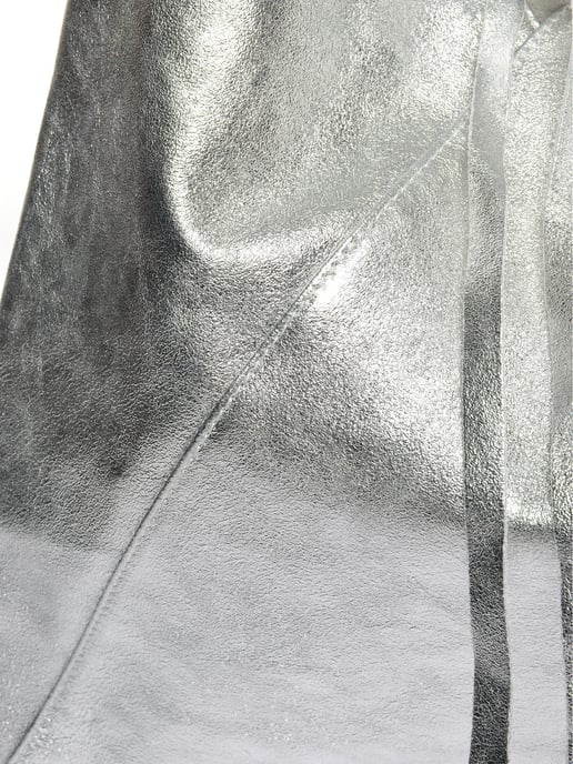 Isabella Rhea Silver Cowhide Leather Bag - Image 3