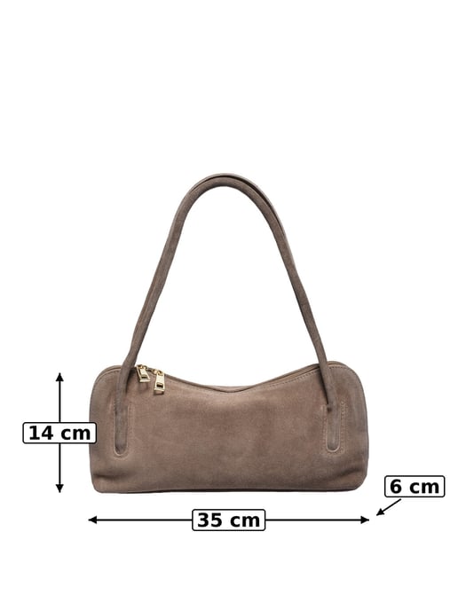 Luisa Vannini Beige Rundleer Tas - Image 5