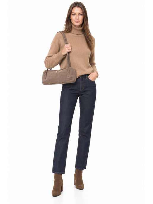 Luisa Vannini Beige Rundleer Tas - Image 6
