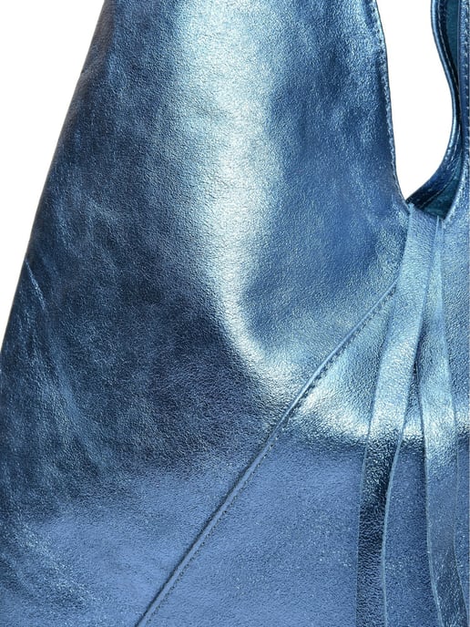 Isabella Rhea Blue Cowhide Leather Bag - Image 3