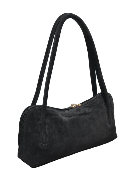 Luisa Vannini Zwart Rundleer Tas - Image 2