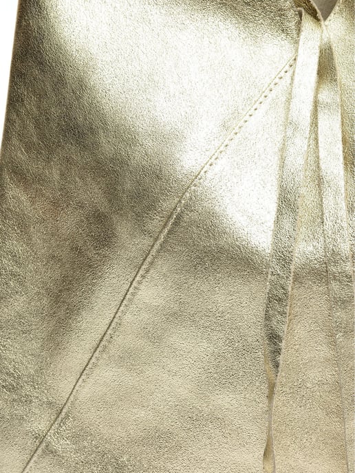 Isabella Rhea Gold Cowhide Leather Bag - Image 3