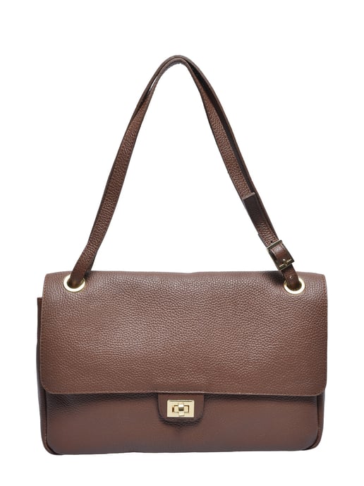 Luisa Vannini BROWN Rundleer Tas - Image 1