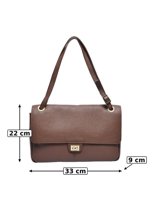 Luisa Vannini BROWN Rundleer Tas - Image 5
