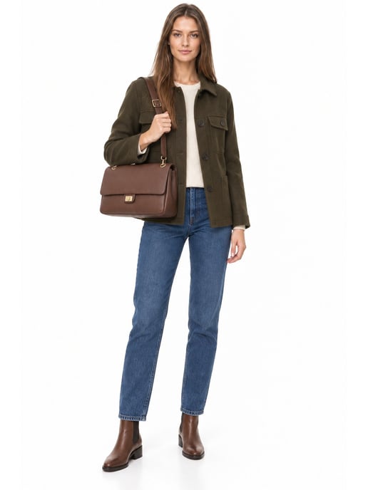 Luisa Vannini BROWN Rundleer Tas - Image 6