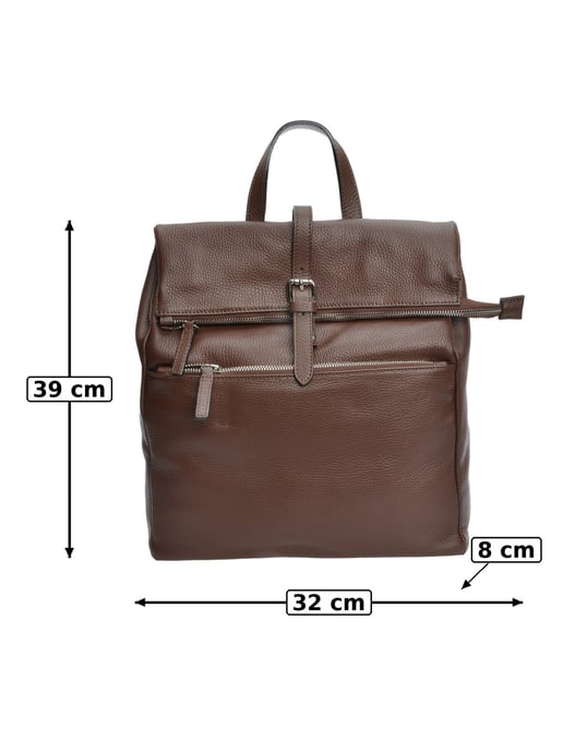Anna Luchini CHOCOLADE Rundleer Tas - Image 6