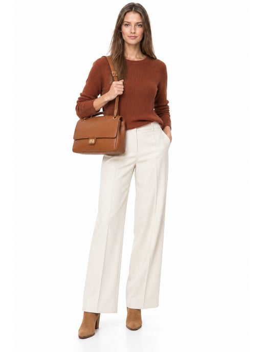 Luisa Vannini COGNAC Rundleer Tas - Image 6