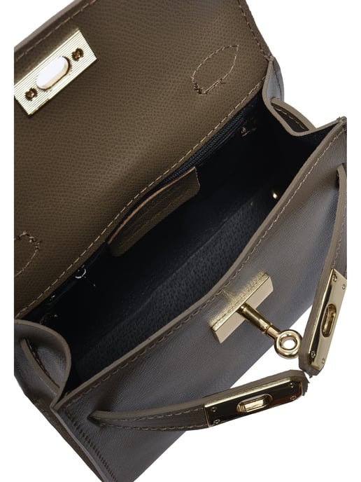 Isabella Rhea Beige Cowhide Leather Bag - Image 4