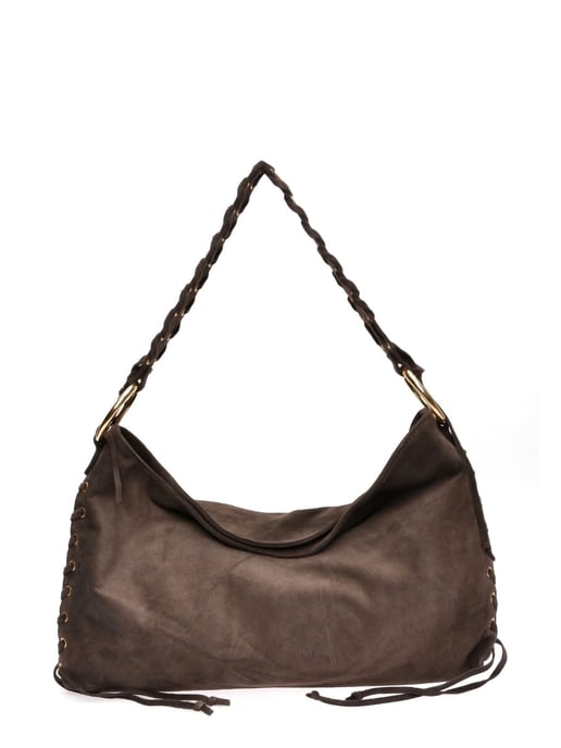 Anna Luchini Chestnut Brown Cowhide Leather Bag - Image 1