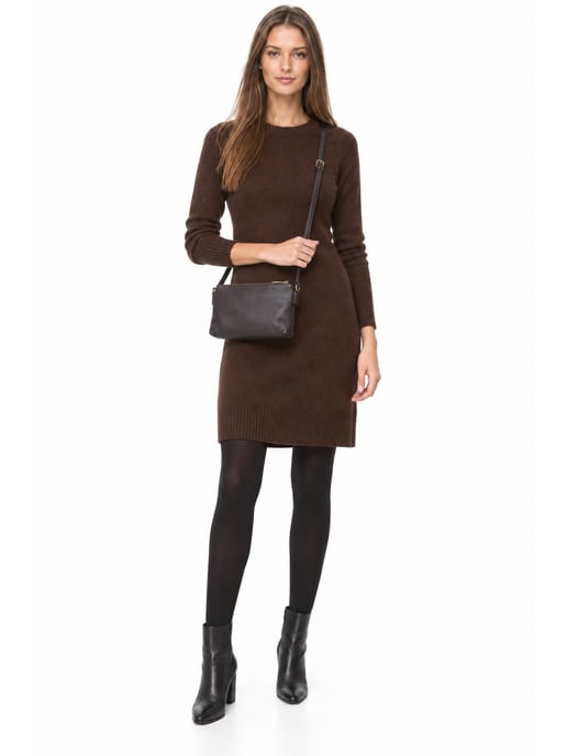 Luisa Vannini Tweekleurig Rundleer Tas - Image 6