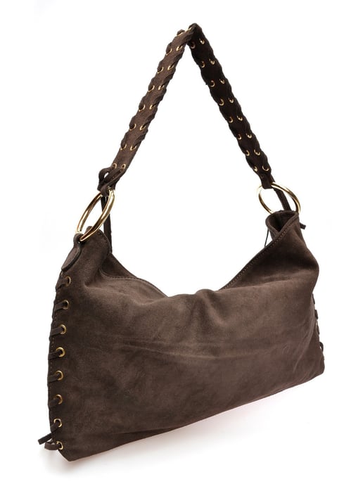 Anna Luchini Chestnut Brown Cowhide Leather Bag - Image 2