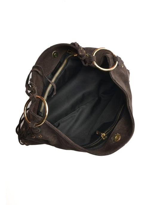 Anna Luchini Chestnut Brown Cowhide Leather Bag - Image 4