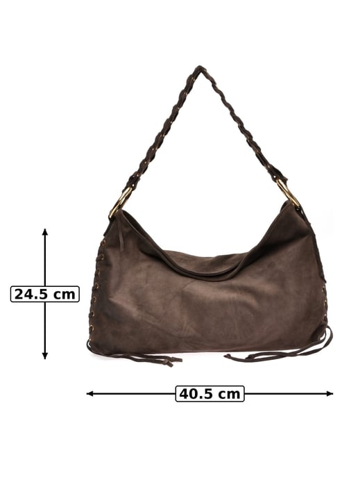 Anna Luchini Chestnut Brown Cowhide Leather Bag - Image 6