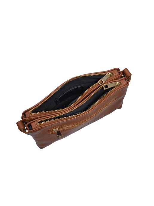 Luisa Vannini COGNAC Rundleer Tas - Image 4