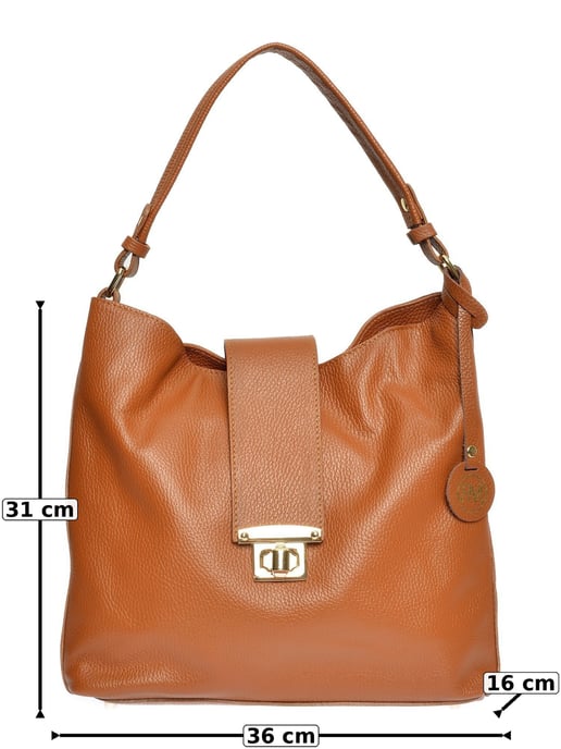 Roberta M Brown Cowhide Leather Bag - Image 6