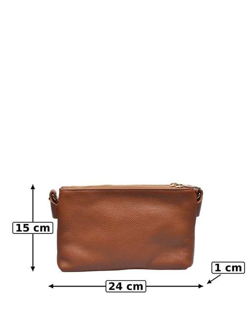 Luisa Vannini COGNAC Rundleer Tas - Image 5