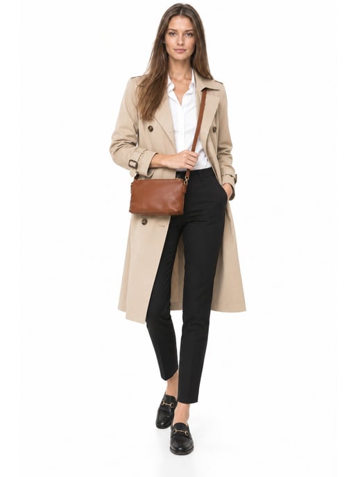 Luisa Vannini COGNAC Rundleer Tas - Image 6