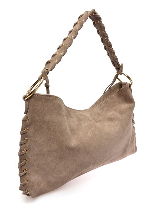Anna Luchini Beige Rundleer Tas - Image 2