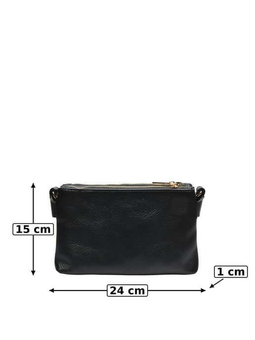 Luisa Vannini ZWART Rundleer Tas - Image 5