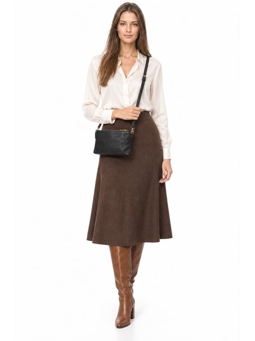 Luisa Vannini ZWART Rundleer Tas - Image 6