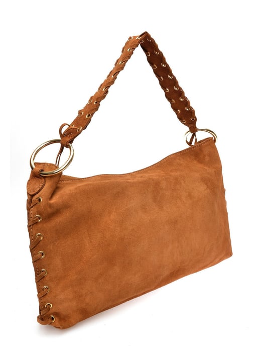 Anna Luchini Brown Rundleer Tas - Image 2